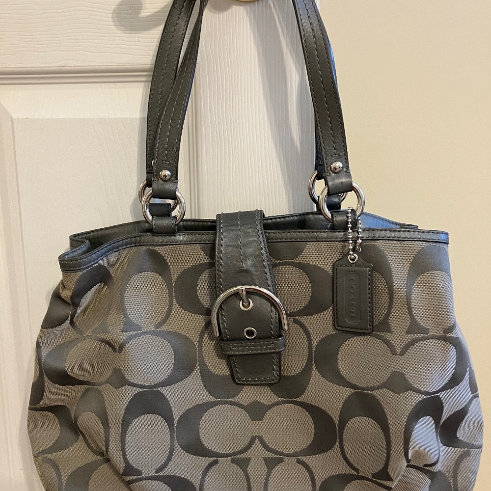 Grey Coach Shoulder Bag. Almost New!
